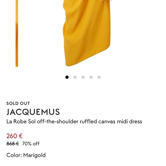 La Robe Sol Off-the-shoulder Ruffled Midi Dress - Picture 9 of 10